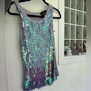 Sexy sparkly purple summer top!